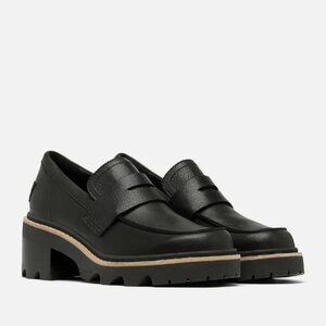 NIB SOREL JOAN NOW™ City Women's Loafer - Color: Black, Sea Salt
